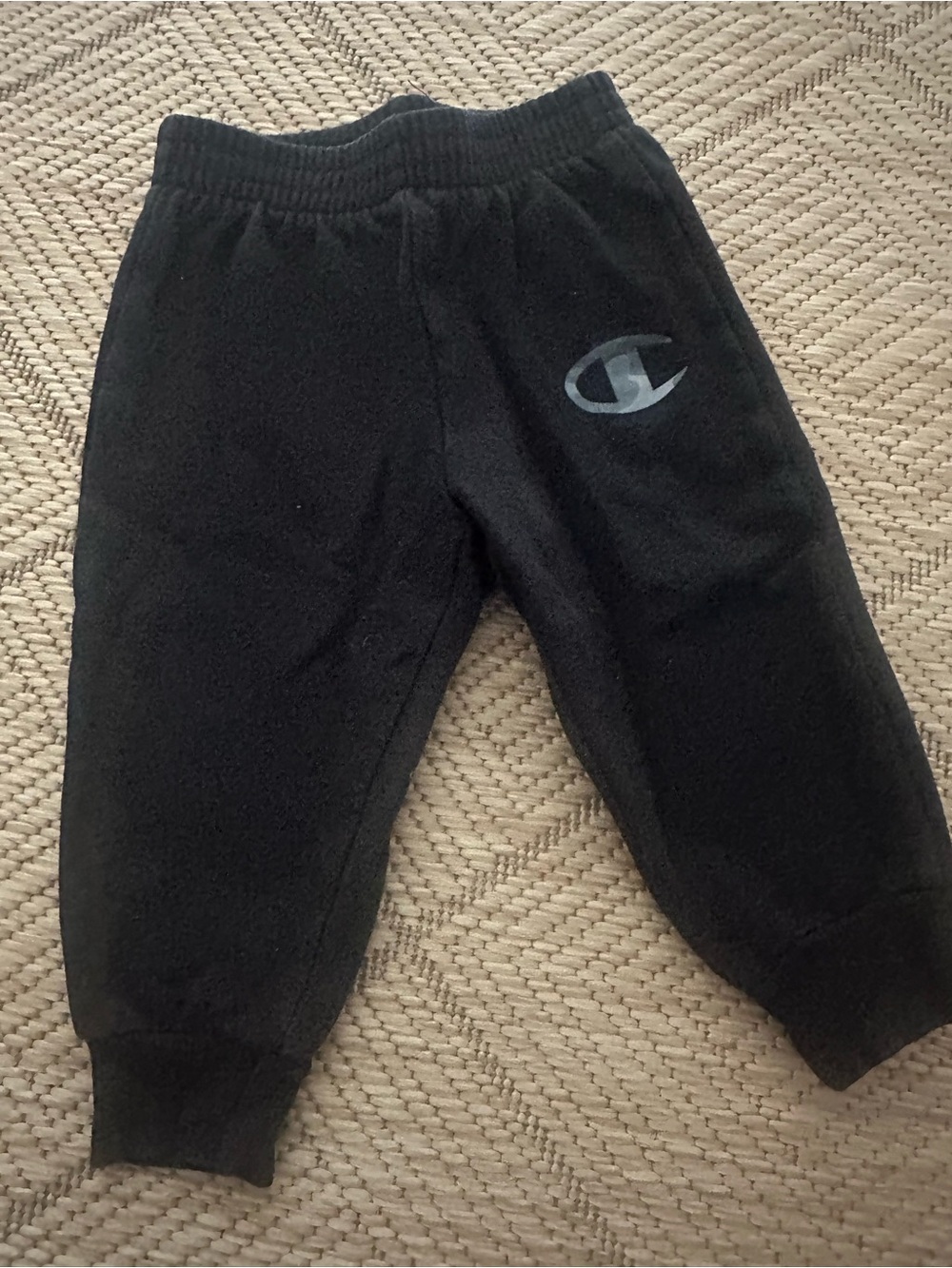 Champion Kids Black Fleece Joggers with Logo
